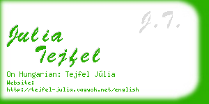 julia tejfel business card